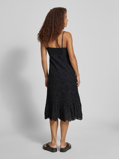 Pieces Sukienka casualowa taliowana z czystej bawełny model ‘VILDE’ Czarny 5