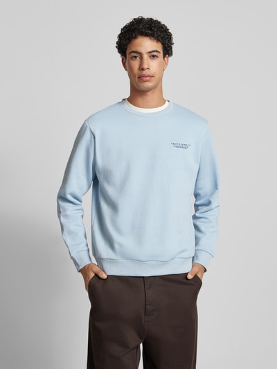 Jack & Jones Sweatshirt mit Label-Print Hellblau 4