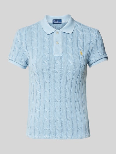 Polo Ralph Lauren Poloshirt mit Strick-Optik Blau 2