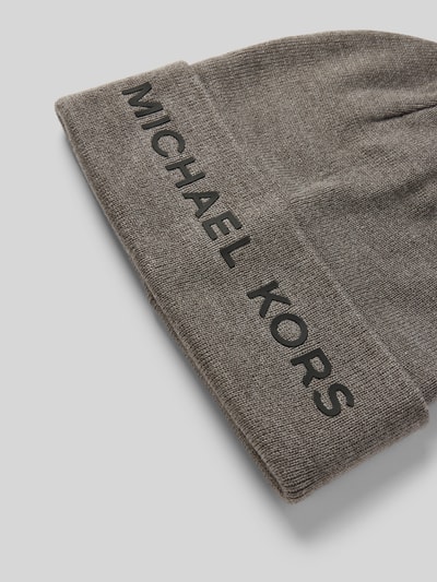 Michael Kors Mütze mit Label-Print Modell 'SILICONE' Mittelgrau 2