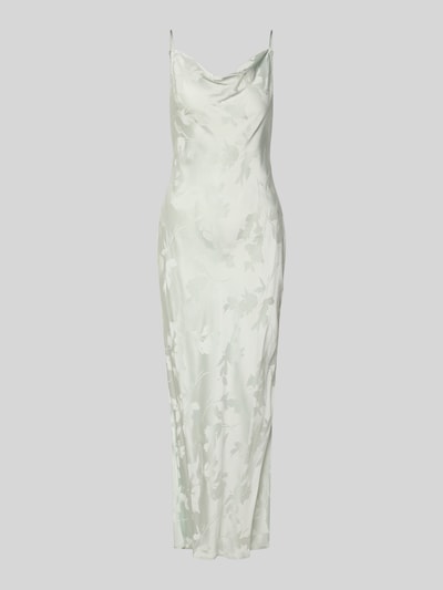 Productfoto, Fließendes Maxikleid aus Viskose mit Spaghettiträgern van Calvin Klein Womenswear met all-over motief, vloeiend fit, maxi-lengte, watervalhals, verstelbare spaghettibandjes, zijsplit, pure viscose, lichte kleur met subtiele structuur