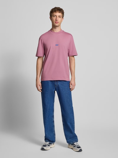 Hugo Blue Regular Fit T-Shirt aus reiner Baumwolle Modell 'NIEROS' Altrosa 1