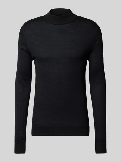 Christian Berg Men Gebreide pullover met turtleneck Zwart - 2