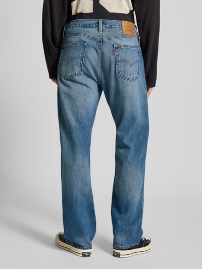 Levi's® Relaxed straight fit jeans in used-look, model '555®' Jeansblauw - 5