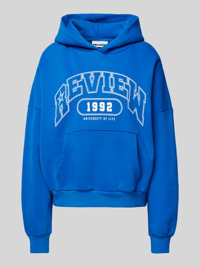 Review Hoodie mit Label-Print Royal 2