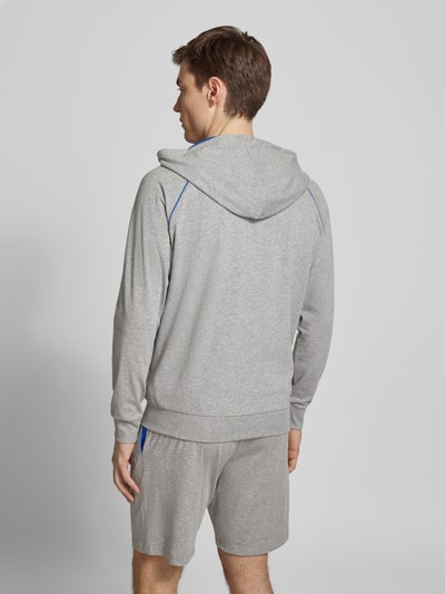 BOSS Sweatjack met labelstitching, model 'Mix&Match' Middengrijs - 5