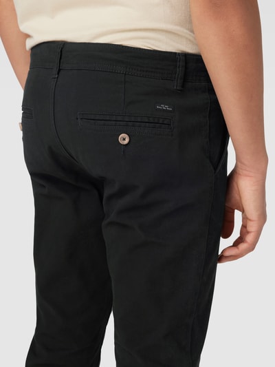 Blend Chino met Franse steekzakken, model 'NATAN' Zwart - 3