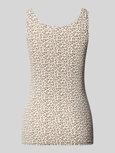 SKINY slim fit top met all-over dierenprint in set van 2 Beige - 3