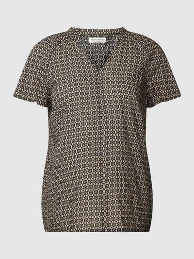 Marc O'Polo Blouseshirt van katoen met all-over motief Zand - 2