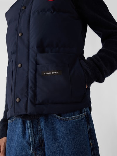 Canada Goose Daunenweste mit Label-Patch Ozean Blau 6