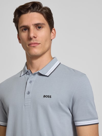 BOSS Green Koszulka polo o kroju Regular Fit z czystej bawełny Szaroniebieski 3