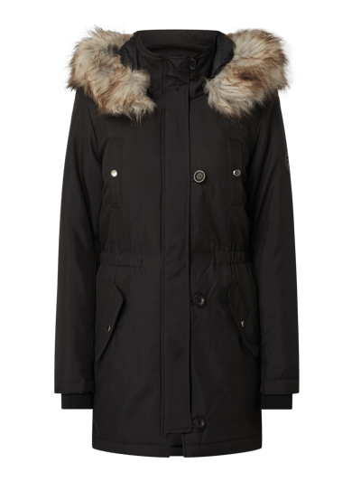 Only Parka met wattering, model 'Iris' Zwart - 2