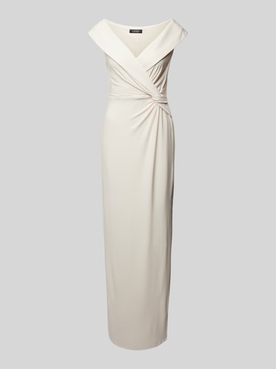 Lauren Ralph Lauren Abendkleid mit Knotendetail Modell 'LEONIDAS' Ecru 2