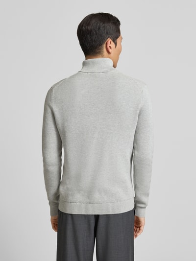 Selected Homme Regular Fit Rollkragenpullover aus reiner Baumwolle Modell 'DANE' Hellgrau 5