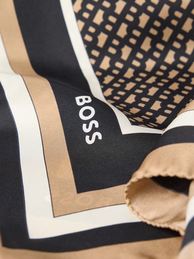 BOSS Tuch aus reiner Seide Mittelbraun 2