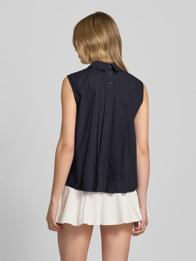 Marc O'Polo Denim Regular Fit Blusentop mit Hemdblusenkragen Marine 5