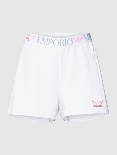 EA7 Emporio Armani Shorts mit Label-Bund Modell 'NATURAL VENTUS7' Weiss 2