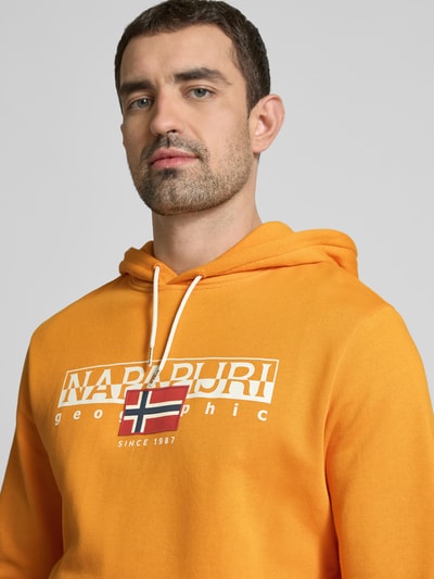 Napapijri Hoodie mit Label-Print Modell 'AYLMER' Orange 3