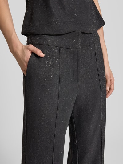 YAS Flared stoffen broek met glittereffect Zilver - 3