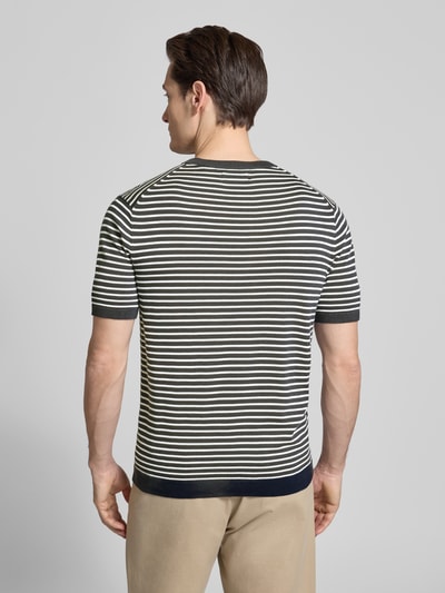 Christian Berg Men Strickshirt mit Rundhalsausschnitt Marine 5
