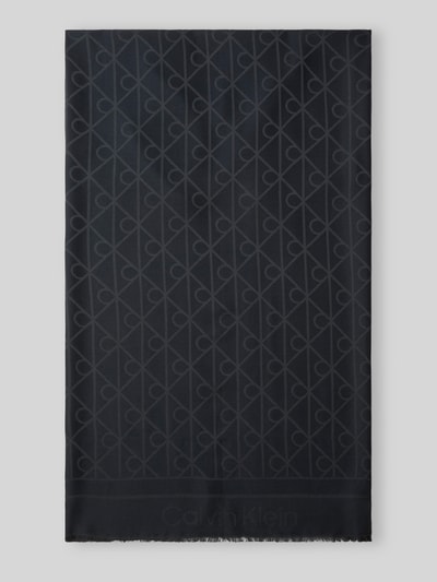 CK Calvin Klein Schal aus Modal mit Allover-Logo-Print Black 1
