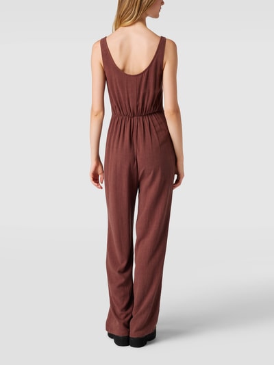 Review Jumpsuit mit angedeuteter Knopfleiste Schoko 5