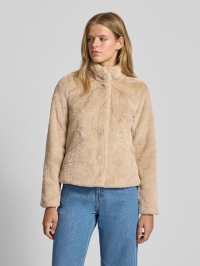 Only Kurtka o kroju regular fit z imitacji futra model ‘NEWVIDA’ Beżowy 4