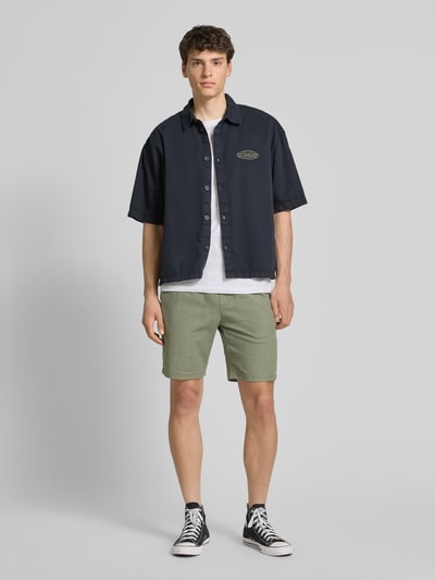 Only & Sons Korte broek van een mix van katoen en linnen, model 'LINUS' Groen - 1