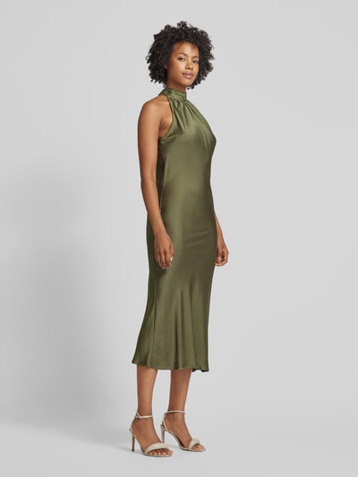 Swing Cocktailkleid mit Neckholder Khaki 1