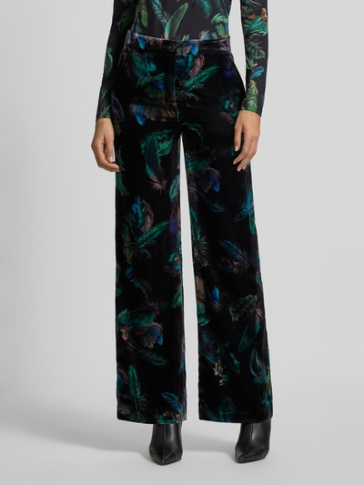 Marc Cain Brede broek van fluweel met een allround look Donkergroen - 4