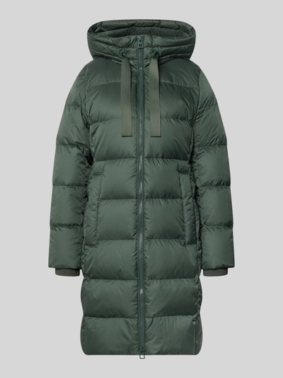 Marc O'Polo Regular fit lange donsjas met labelprint Flessengroen - 1