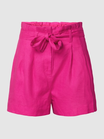 Mango Leinenshorts mit seitlichen Eingrifftaschen Modell 'Ampa' Fuchsia 2