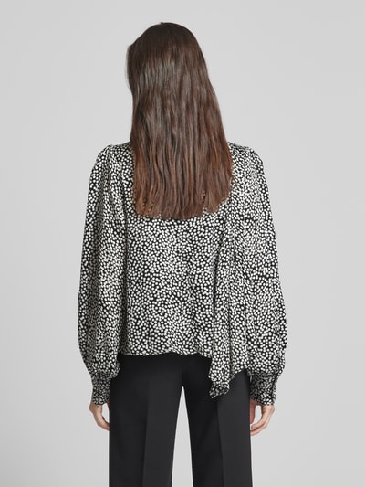 Gestuz Blouse met all-over print, model 'Prikka' Zwart - 5