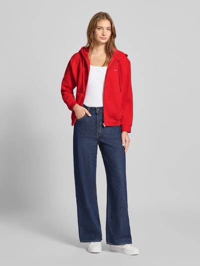 Levi's® Bluza rozpinana z naszywką z logo i kieszenią kangurką Czerwony 1