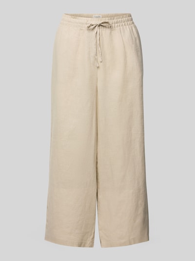 Christian Berg Woman Wide Leg Stoffhose mit Tunnelzug Beige 2