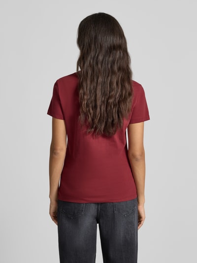 BOSS Orange Regular Fit T-Shirt aus reiner Baumwolle Modell 'ESOGO_3' Bordeaux 5