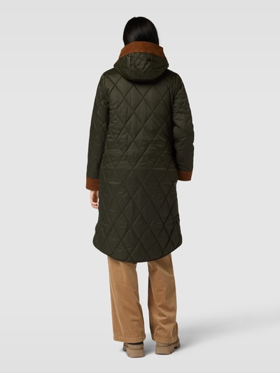 Barbour Płaszcz pikowany z obszyciem ze sztruksu model ‘MICKLEY’ Oliwkowy 5