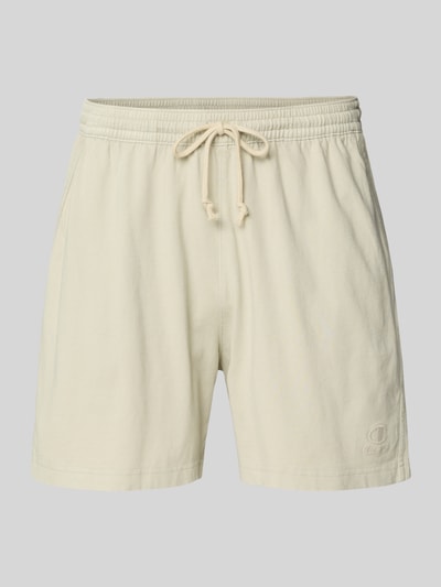 CHAMPION Korte regular fit broek met labelstitching Beige - 2