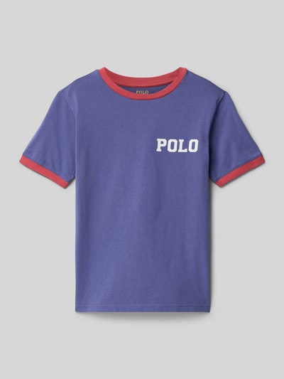 Polo Ralph Lauren Teens T-shirt met labelstitching Marineblauw - 1