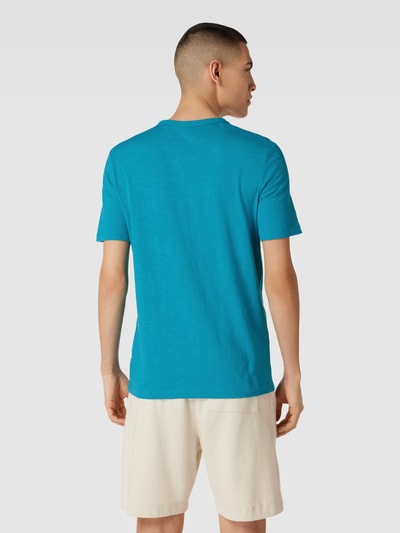 s.Oliver RED LABEL T-Shirt mit Rundhalsausschnitt Modell 'Slub' Petrol 5