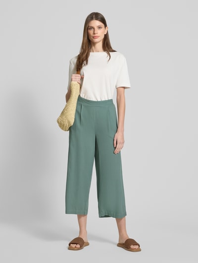 Vero Moda Loose fit culotte van een mix van viscose en linnen, model 'MYMILO' Lindegroen - 1
