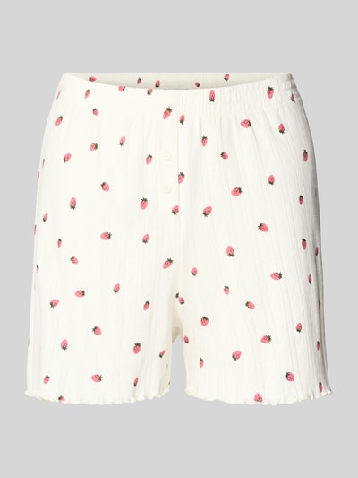 Produktfoto, Pyjama-Shorts im Allover-Look von Jake*s Casual aus reiner Baumwolle mit Erdbeermuster, elastischem Bund und Knöpfen, Regular-Fit.