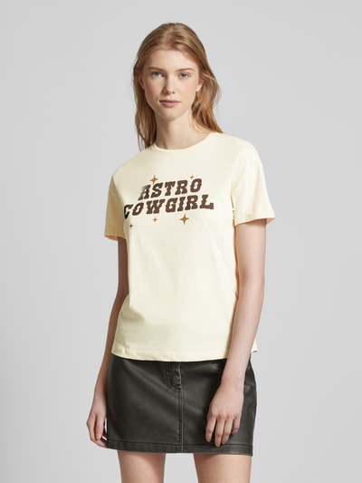 Noisy May T-shirt met statementprint, model 'BRANDY' Offwhite - 4