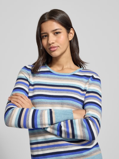 Christian Berg Woman Strickpullover mit gerippten Abschlüssen Mint Melange 3