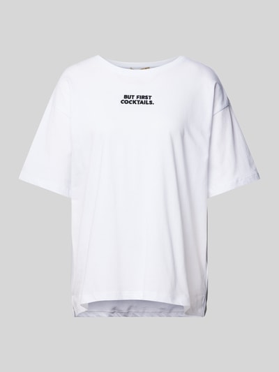 Smith and Soul T-shirt o kroju oversized z wyhaftowanym napisem Biały 2