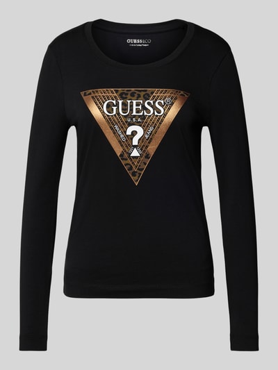 Guess Longsleeve mit Label-Print Black 2