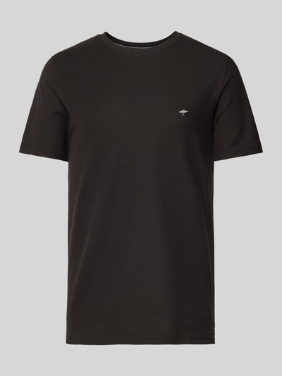 Fynch-Hatton T-shirt met logostitching Zwart - 2