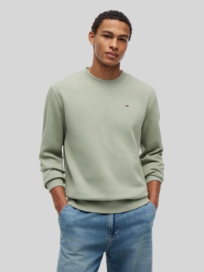 Tommy Jeans Bluza o kroju regular fit z mieszanki bawełny Trzcinowy 4