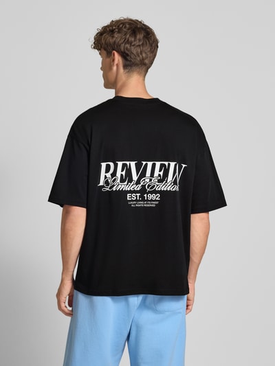 REVIEW T-shirt z obniżonymi ramionami Czarny 5