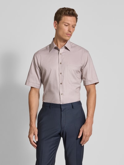 ETERNA Comfort Fit Kurzarmhemd mit Kentkragen Sand 4